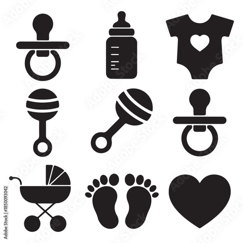 Baby Icons Collection for Design and Illustration