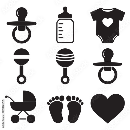 Baby Icons Collection for Design and Illustration