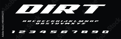 Dirt Lettering Font Vector Grunge Rough Typeface Design for Off Road Racing T Shirts Stickers Logos Extreme Sports Graphics Mud Trail Adventure and Outdoor Projects	
