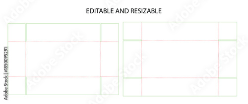 Editable Resizable Die Line Templates for FEFCO Packaging Carton Designs