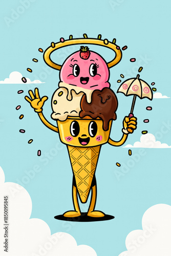 cartoon ice cream
