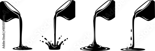 set of gravy pour icon vector illustration isolated on white background
