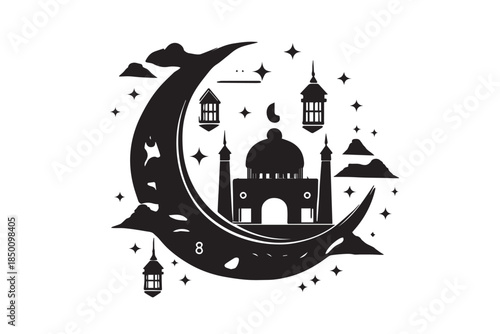 Hand drawn ramadan kareem illustration