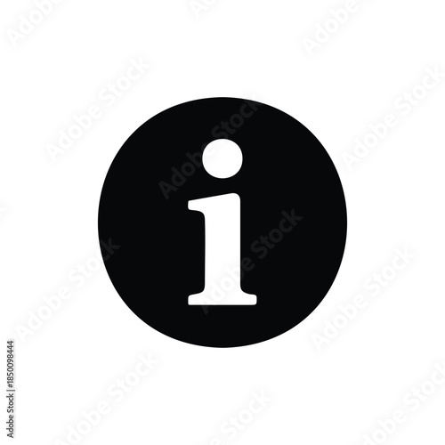 Info symbol silhouette icon vector flat design.