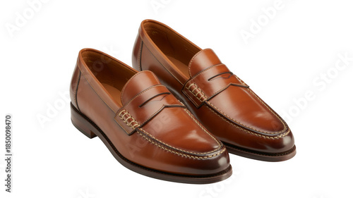 Wallpaper Mural Brown leather loafers with tassels brown shoes leather shoes isolated on a transparent background Torontodigital.ca