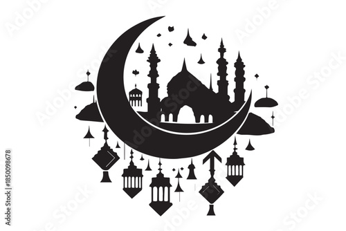 Hand drawn ramadan kareem illustration