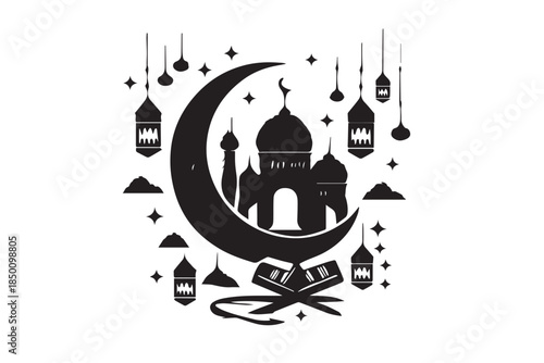 Hand drawn ramadan kareem illustration