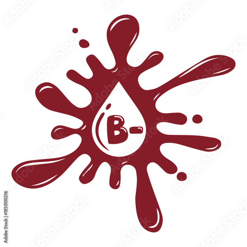 B- Negative Blood Type Splash