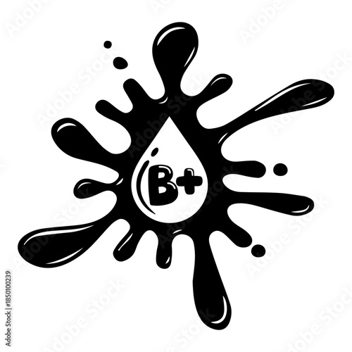 Blood Type B+ Splash Icon