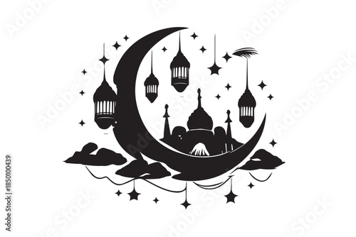 Hand drawn ramadan kareem illustration