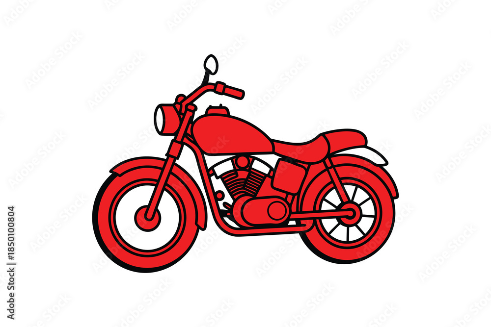 Fototapeta premium Motorcycle Silhouette Vector Illustration Design