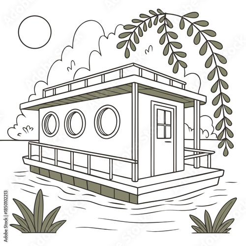 vector illustration of an old building