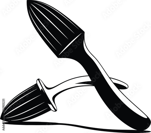 Two daggers crossed over each other