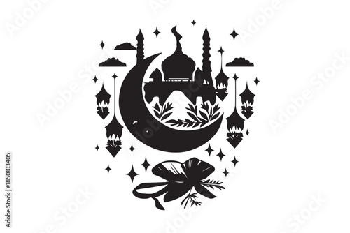 Hand drawn ramadan kareem illustration