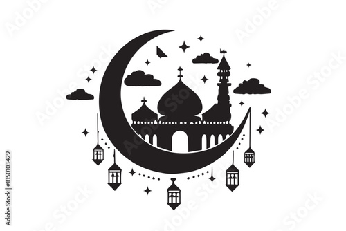 Hand drawn ramadan kareem illustration