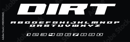 Dirt Lettering Vector Grunge Rough Typeface Design for Off Road Racing T Shirts Stickers Logos 