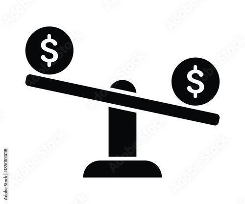 Balance Icon Set. Stability icon. Liquidity Outline Style Icon on White Background.