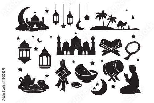 Hand drawn ramadan kareem illustration