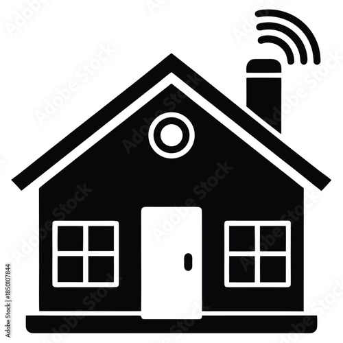 vector illustration of a smart home system