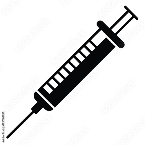 vector illustration of a syringe