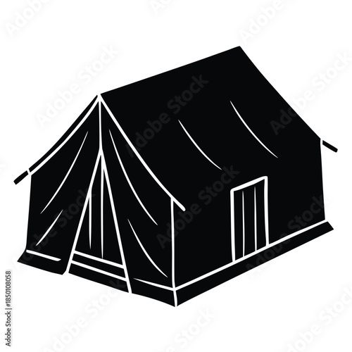 vector illustration of a temporary shelter