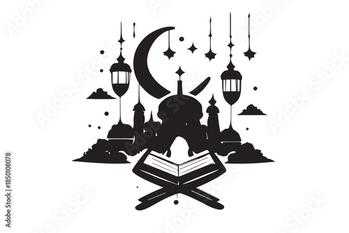 Hand drawn ramadan kareem illustration