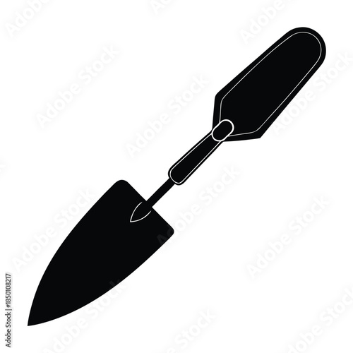 vector illustration of a trowel on white background