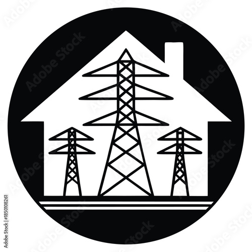 vector illustration of a utility installation