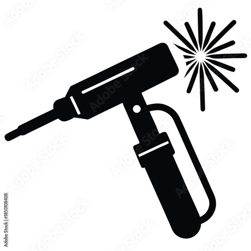 vector illustration of a welding tool