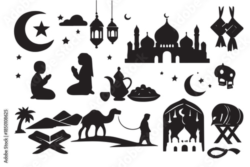 Hand drawn ramadan kareem illustration