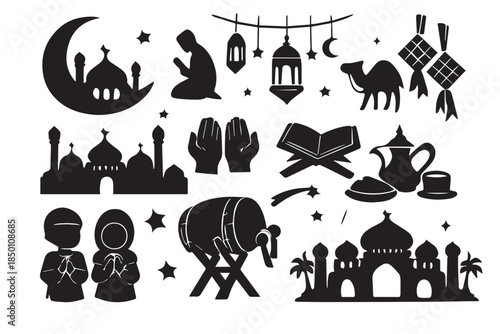 Hand drawn ramadan kareem illustration