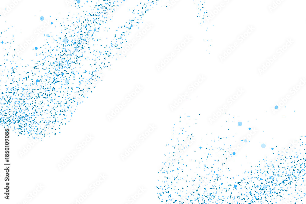 Obraz premium Blue Dust Particles on White Background