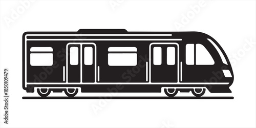 Modern train car illustration