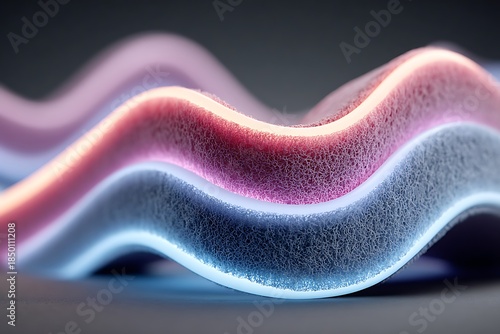 Bright glowing neon wave modern artwork high resolution picture
