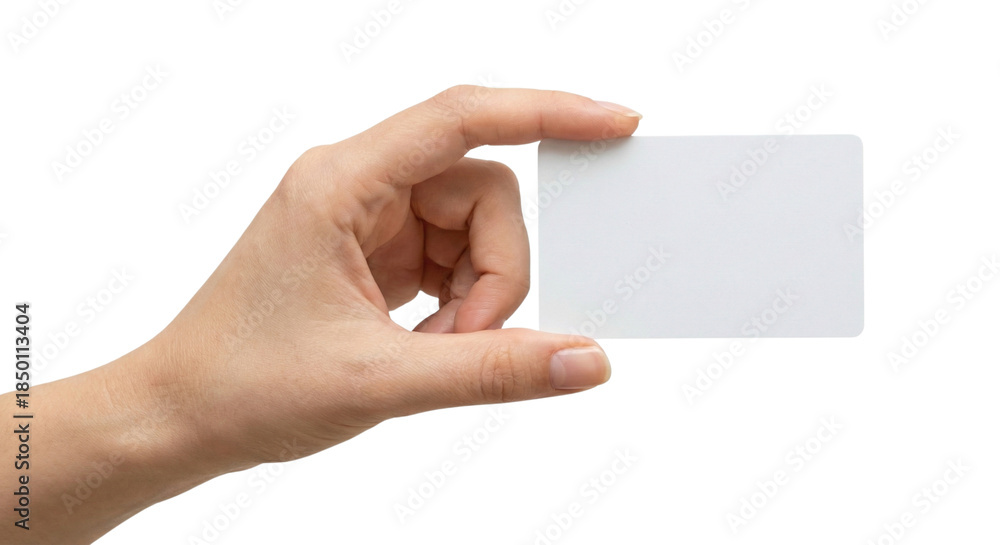 Obraz premium Hand holding blank business card
