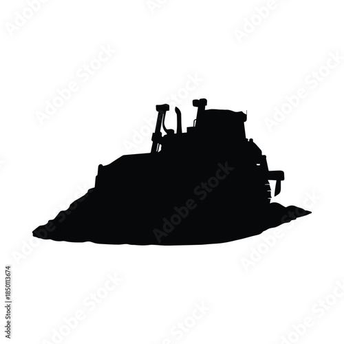 Silhouette of a castle on a hill Vector, illustration