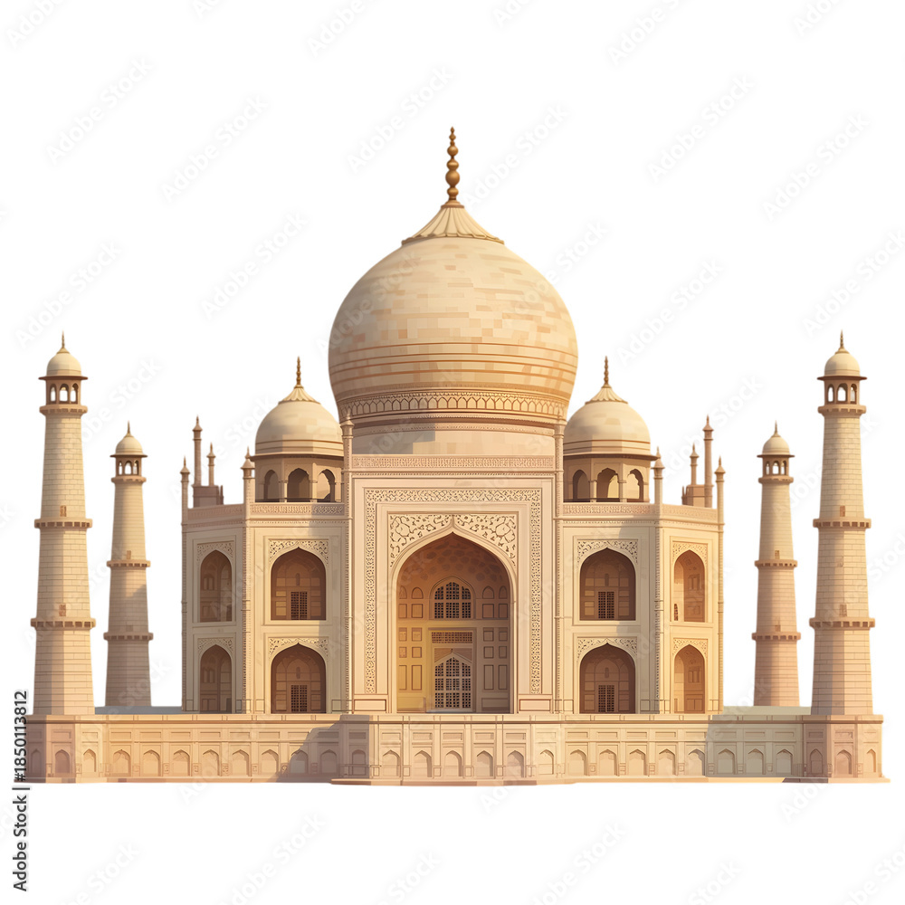 Fototapeta premium The taj mahal isolated on transparent background