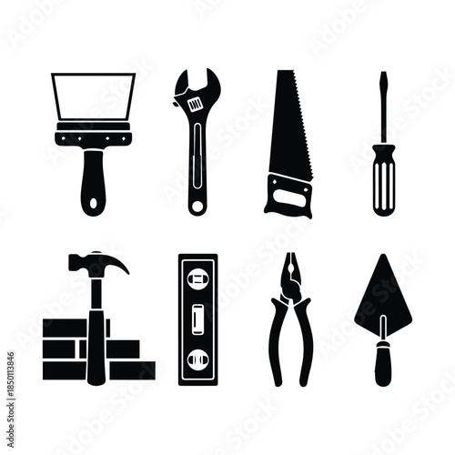 Essential tools for diy projects Vector, illustration