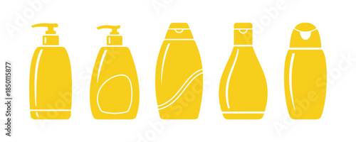vector design template for shampoo icon, sleek and contemporary look

