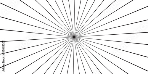 Comic speed lines background. Cartoon book explosion background. Superhero radial line pattern frame. Manga or anime sunburst wallpaper. Vector impact backdrop. Pop art flash beams or rays effect