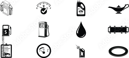 Collection of various automotive and industrial icons