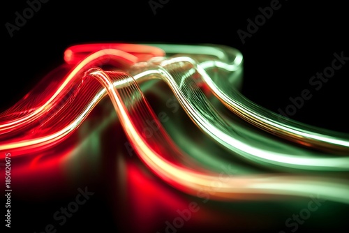 Creative neon trails in vibrant colors high resolution picture