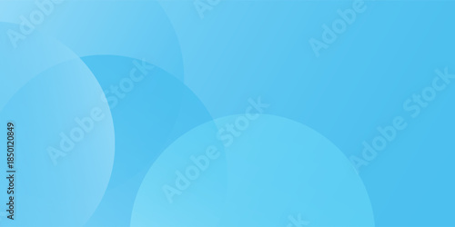 Abstract geometric circles gradient soft blue light bokeh graphic background. Modern futuristic design