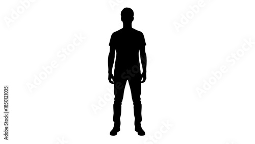 Full body silhouette of a standing man.