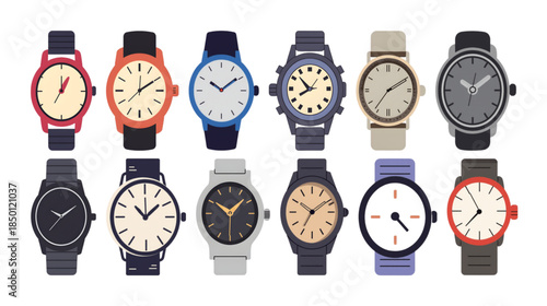 vector illustration of wristwatch