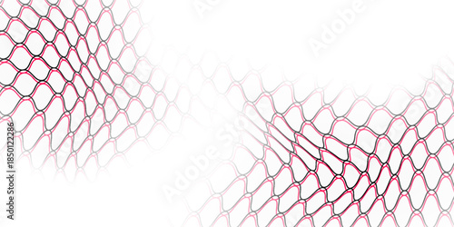 Red black nets like a AC Milan, sport concept nets. Seamless wavy pattern for sportswear or soccer goal, volleyball net, basketball hoop, cricket design. Mesh with nets concept