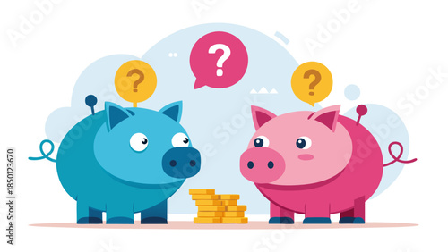 market volatility concept showing risk, decline and financial decision making illustration visualize