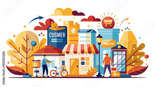 modern fintech environment with digital banking, profit growth and financial technology theme visual