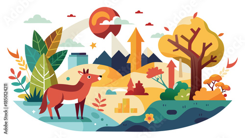 Digital Finance Technology and Data Analytics Illustration – Vector Artwork 36