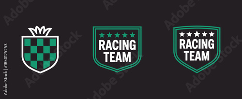 Collection of Shield Emblems for Racing Teams and Sports Brands